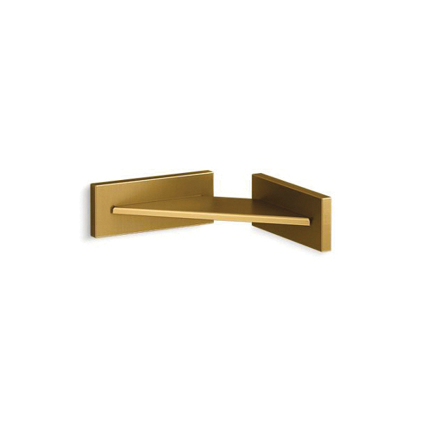 Kohler® 23287-2MB K-23287 Square Foot Ledge, Wall Mount, Metal, Vibrant® Brushed Moderne Brass