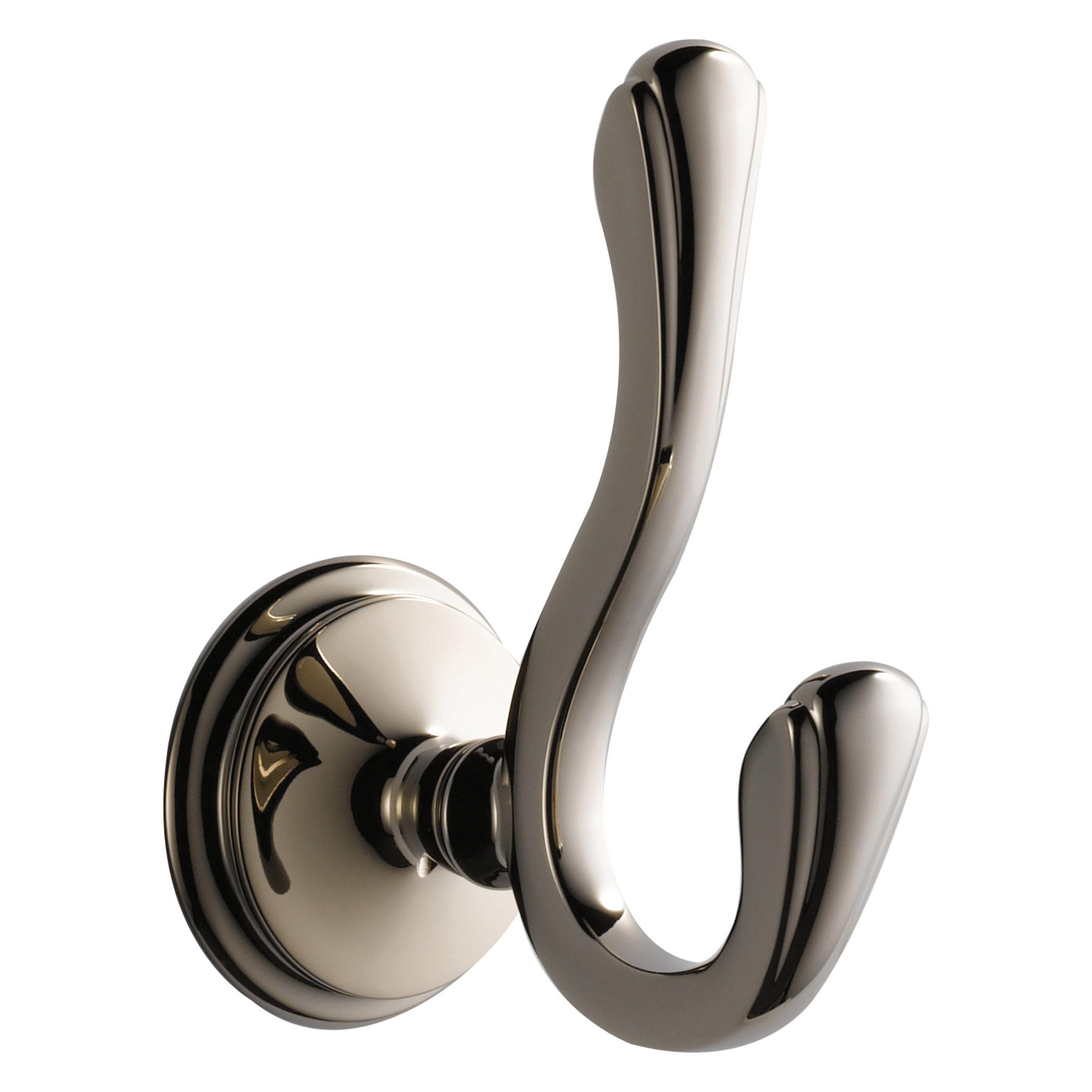 Brizo® 693585-PN Charlotte® Robe Hook, 2 Hooks, 4-1/8 in OAD x 5 in OAH, Import