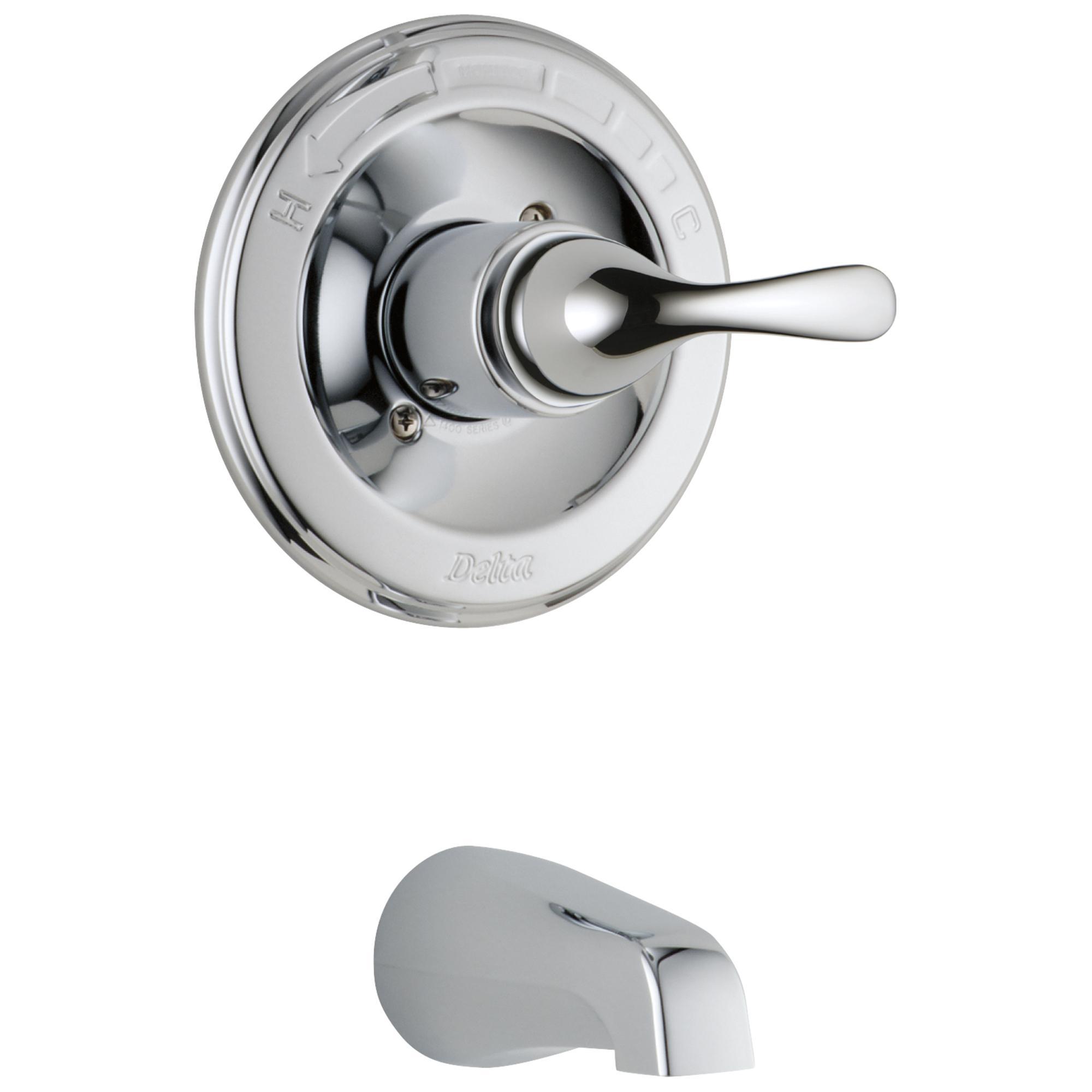 DELTA® T13120 Monitor® 13 Classic 1-Function Wall Mount Tub Trim, 7 gpm Flow Rate, Polished Chrome, 1 Handles