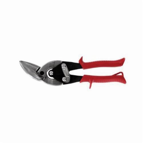 Midwest Snips&reg; MWT-6510L Offset Aviation Snip, 18 ga Cold Rolled Steel, 22 ga Stainless Steel Cutting, 1-1/4 in L of Cut, Left/Straight Snip, Steel Blade, Plastic Handle