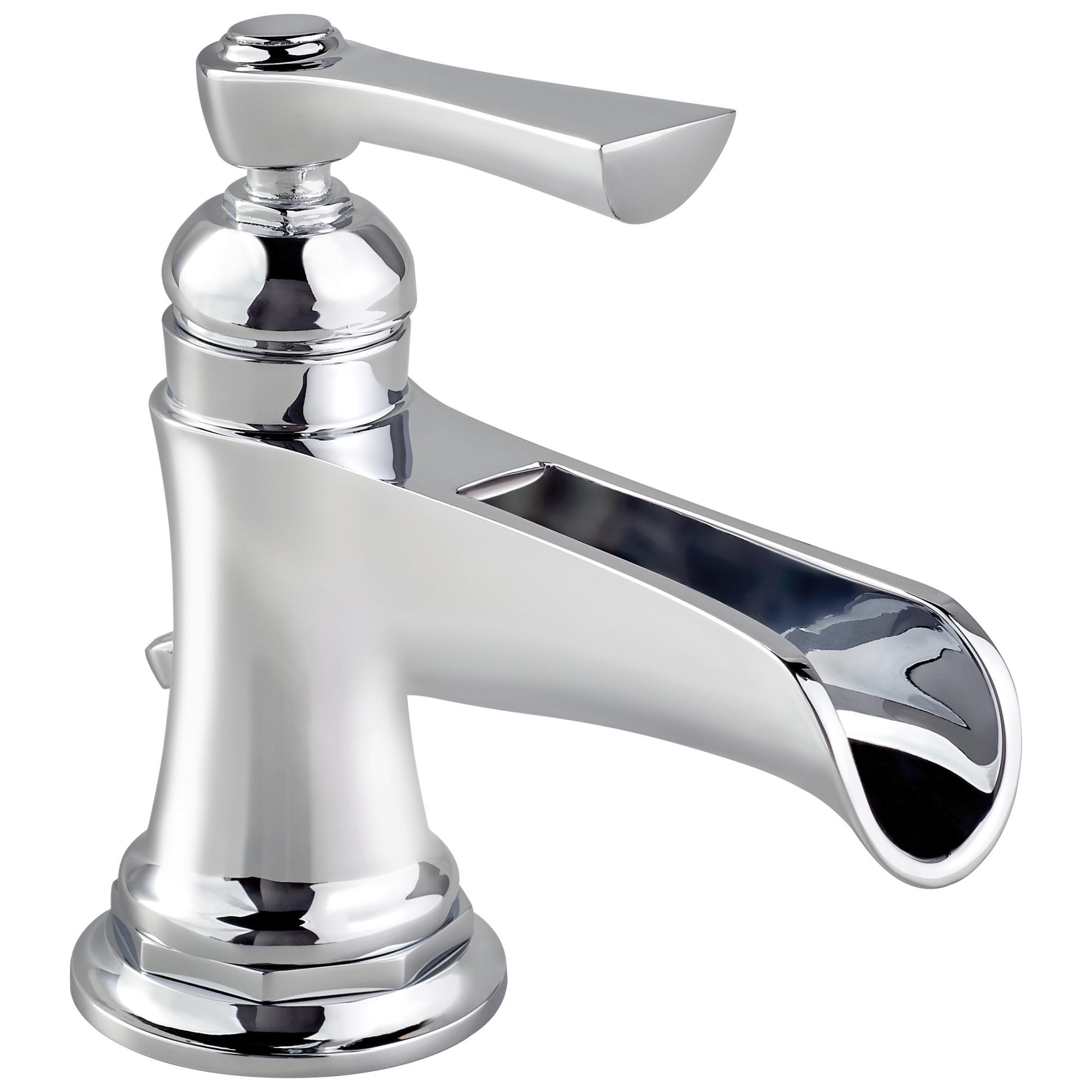 Brizo® 65061LF-PC Rook™ Lavatory Faucet, Commercial, 1.5 gpm Flow Rate, 3-3/4 in H Spout, 1 Handles, Pop-Up Drain, 1 Faucet Holes, Polished Chrome, Function: Traditional