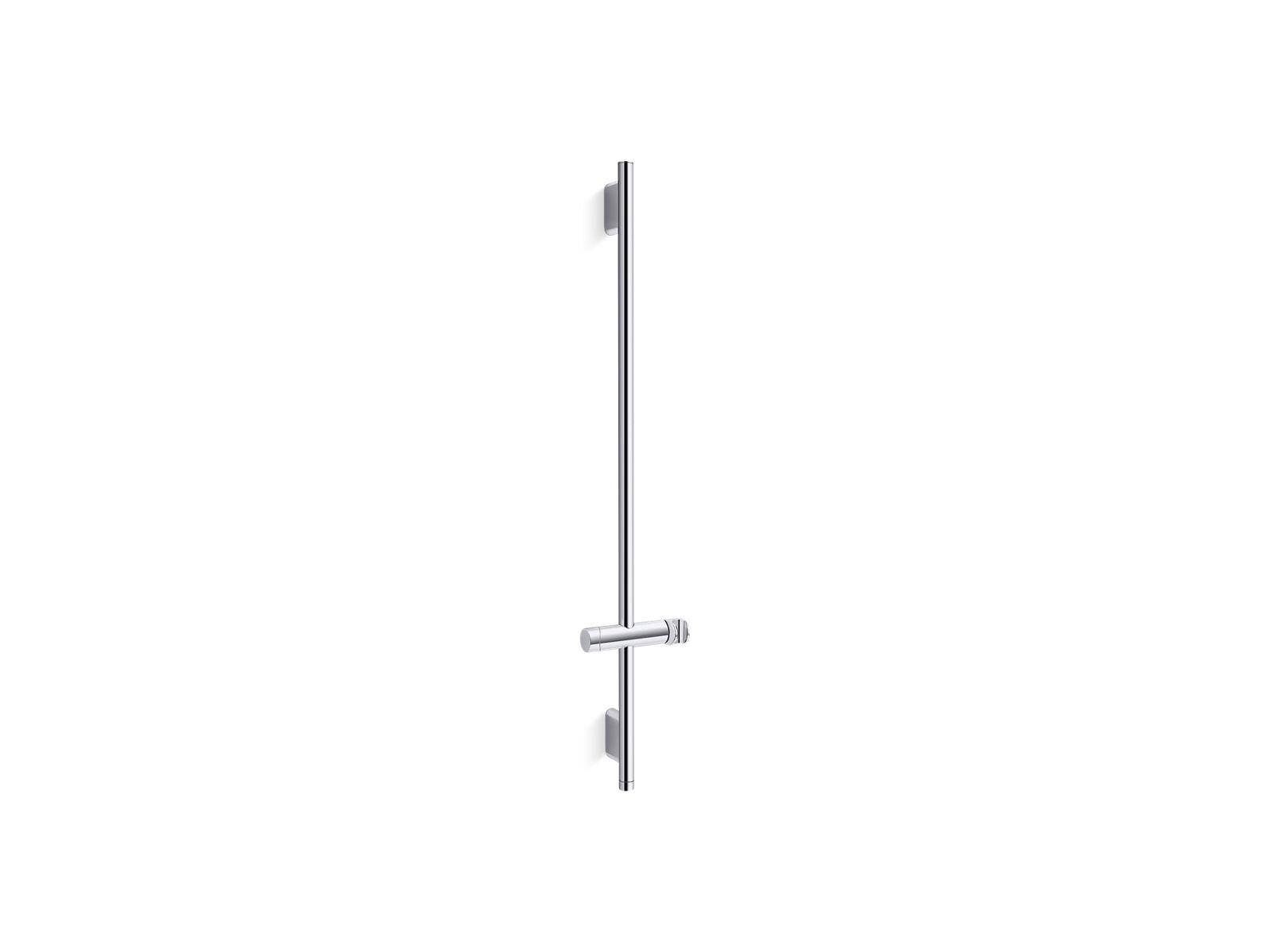 Kohler® 26313-CP 26313 Statement® Adjustable Slide Bar, 3-9/16 in OAD, Brass/Plastic, Polished Chrome