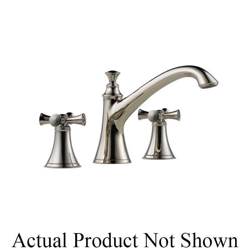 Brizo® T67305-PNLHP Roman Tub Trim, Baliza®, 18.5 gpm Flow Rate, 10 to 16 in Center, Polished Nickel, 2 Handles, Function: Traditional, Domestic
