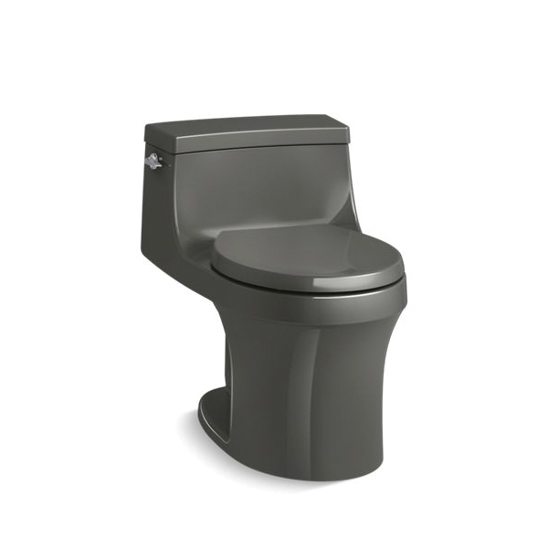 Kohler® 4007-58 1-Piece Toilet, San Souci®, Round Bowl, 15-1/4 in H Rim, 12 in Rough-In, 1.28 gpf, Thunder™ Gray