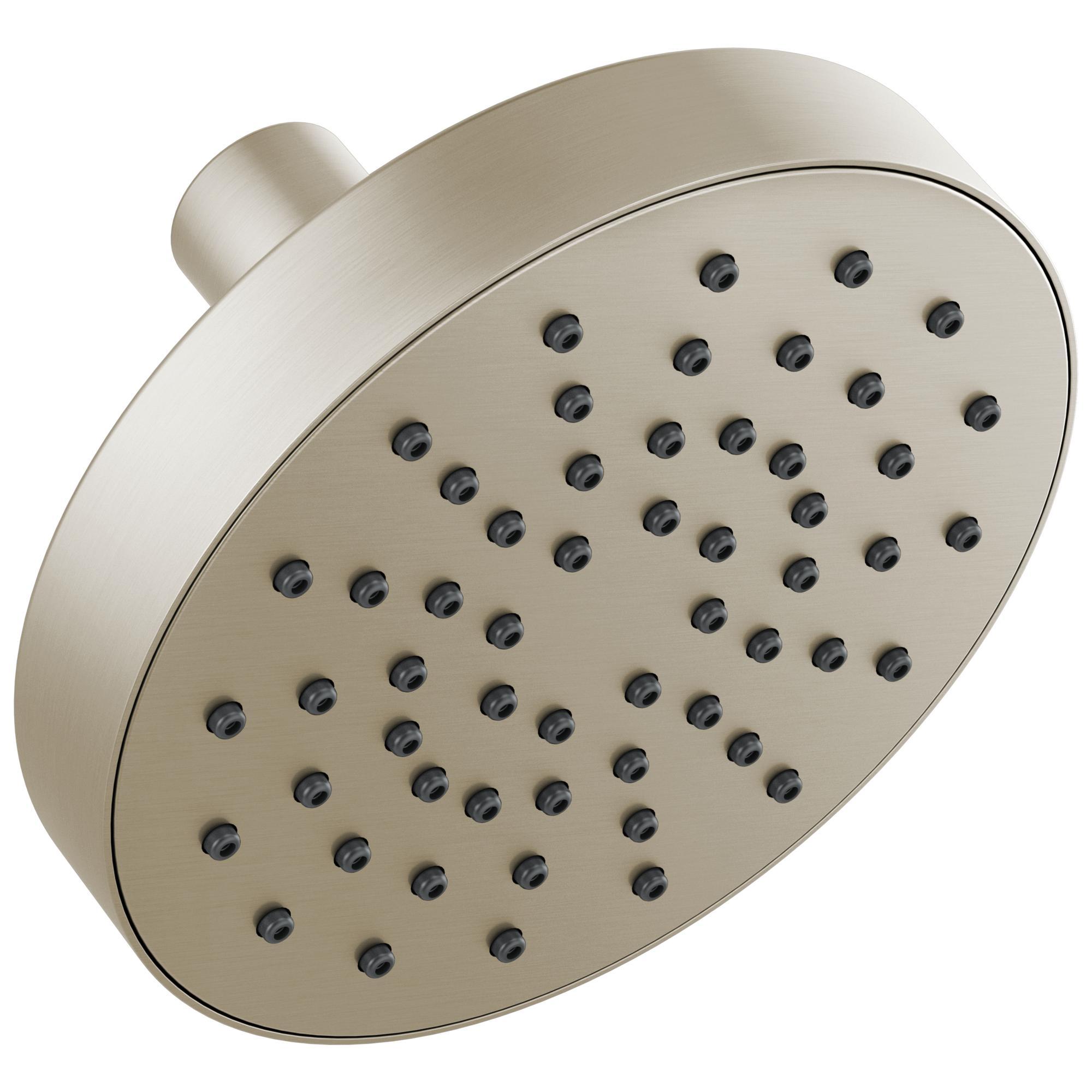 Brizo® 82392-BN-2.5 ESSENTIAL™ Linear Multi-Function Universal Showerhead With Touch-Clean® Technology, 2.5 gpm Max Flow, 1 Sprays, Wall Mount, 5 in Dia x 3-1/8 in H Head, Import