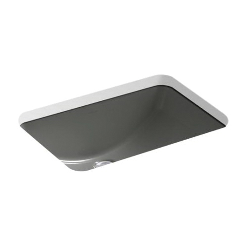 Kohler® 2214-58 Ladena® Bathroom Sink With Overflow Drain, Rectangular Shape, 20-7/8 in W x 14-3/8 in D x 8-1/8 in H, Vitreous China, Thunder™ Gray