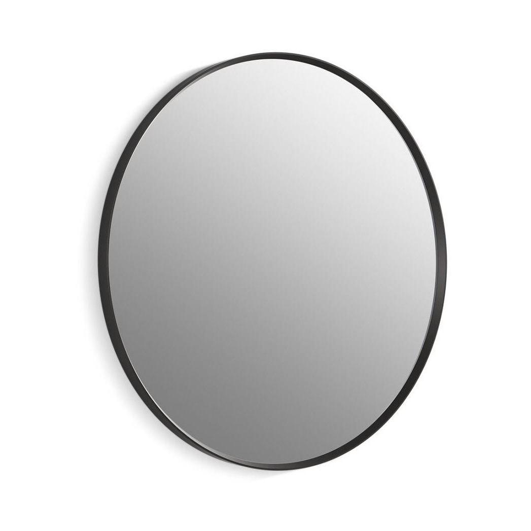 Kohler® 31368-BLL 31368 Essential Wall Mount Bathroom Mirror, Round Shape, 1.37 in L 32 in W, Matte Black
