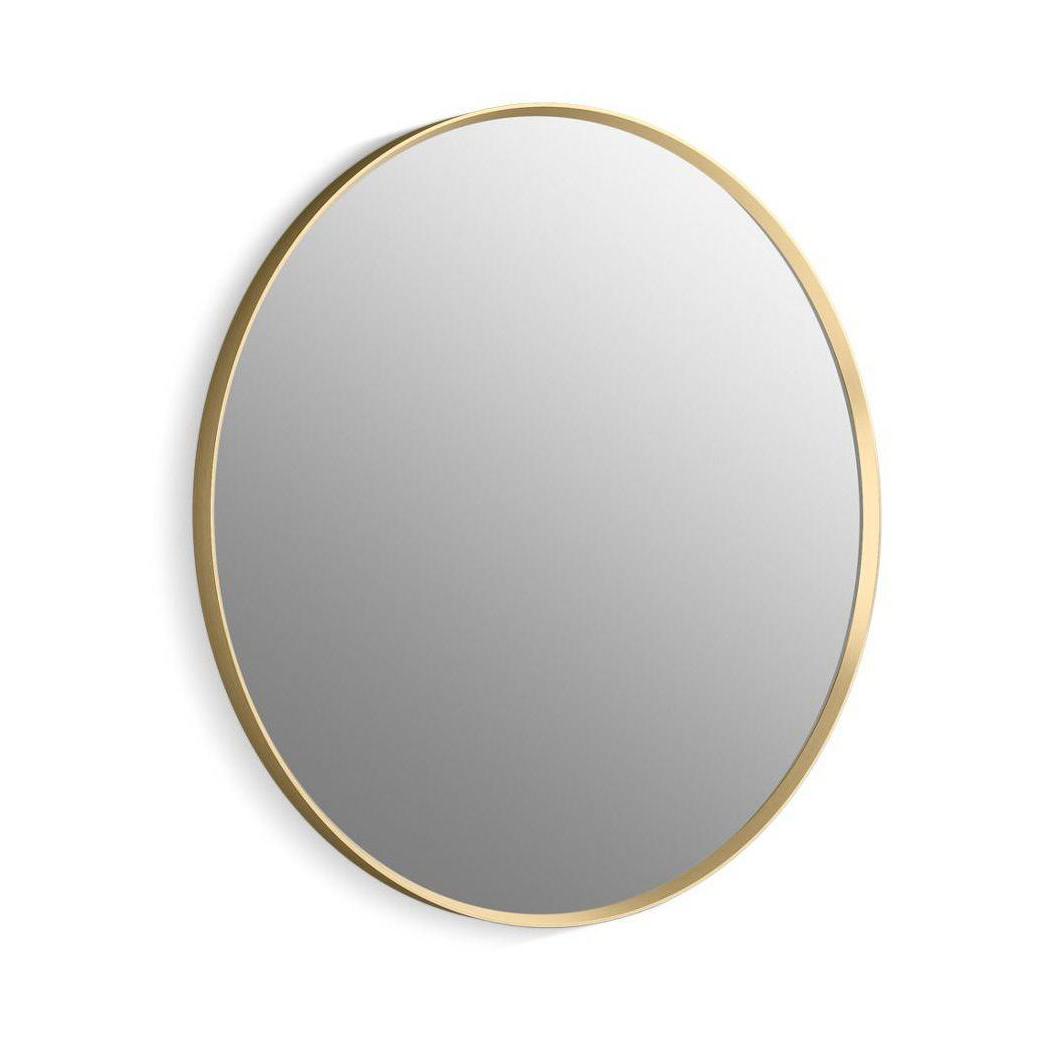 Kohler® 31368-BGL 31368 Essential Wall Mount Bathroom Mirror, Round Shape, 1.37 in L 32 in W, Moderne Brushed Gold