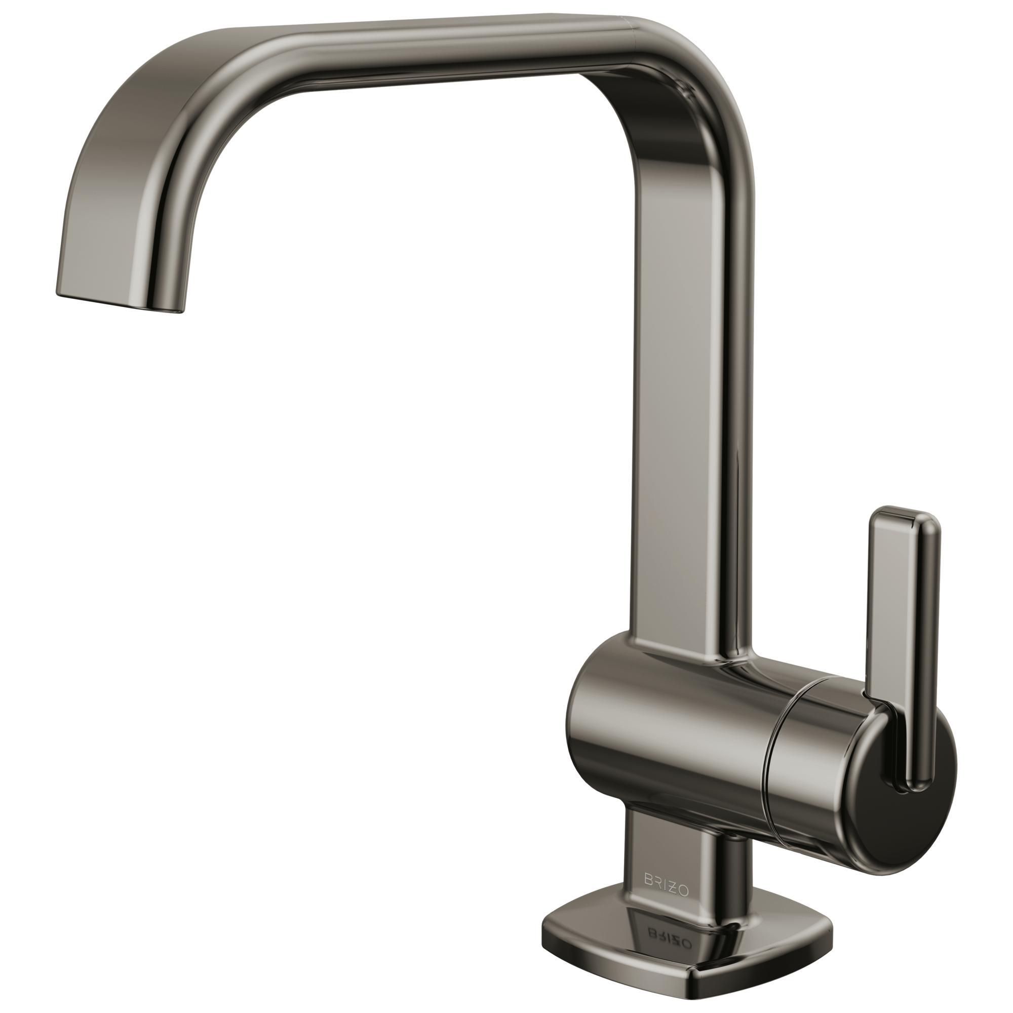 Brizo® 65067LF-BNX-ECO Allaria™ Single Handle Lavatory Faucet, 1.2 gpm Flow Rate, 5.81 in H Spout, 1 Handles, 1 Faucet Holes, Brilliance Black Onyx, Lavatory Function