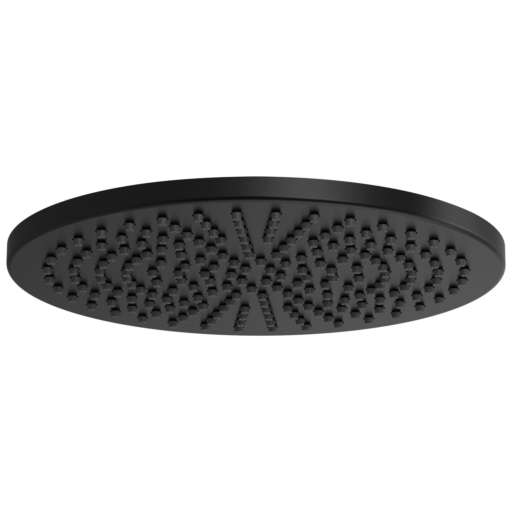 Brizo® 81392-BL-2.5 Raincan Shower Head, 2.5 gpm Flow Rate, 1 Spray, 2.38 in L x 11.81 in W x 11.81 in H Head, Import