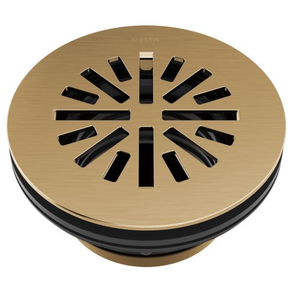 DELTA® DT051411-CZ Round Shower Drain, 4 in Nominal, Brass Drain, Import