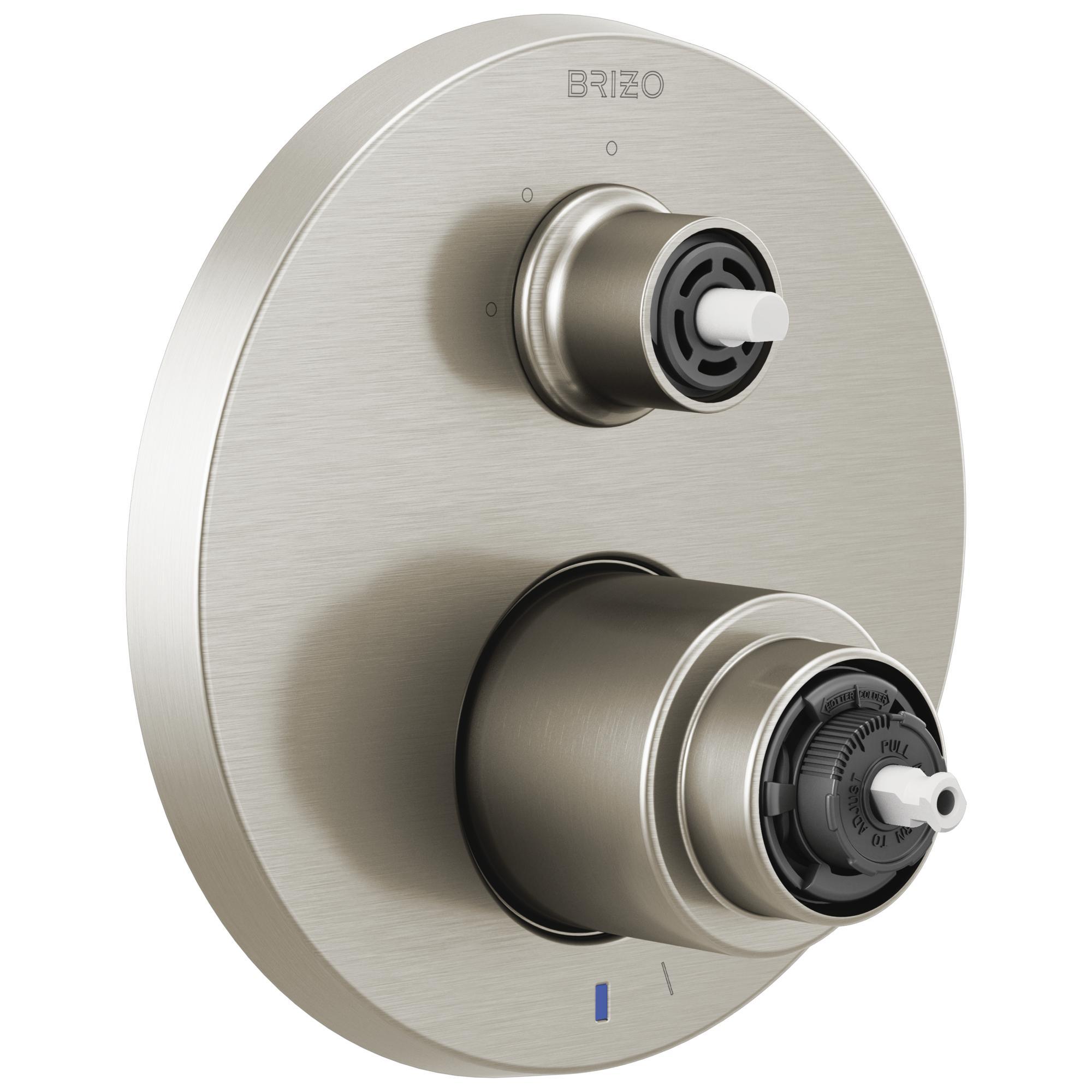Brizo® T75P535-NKLHP Pressure Balance Valve With Integrated 3-Function Diverter Trim, 5 gpm Valve, Luxe Nickel