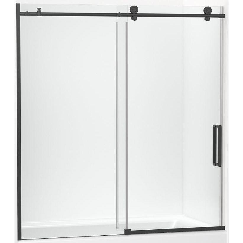 Kohler® 701694-L-BL 701694-L Composed® Sliding Bath Door, Frameless Frame, Crystal Clear Tempered Glass, Matte Black, 3/8 in THK Glass, 56-1/8 to 59-7/8 in W Opening