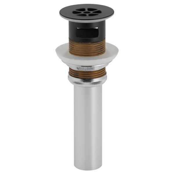 Brizo® RP72412BL Grid Strainer with Overflow, 2-3/8 in Nominal, 2-3/8 in OAL, Brass, Matte Black, Import