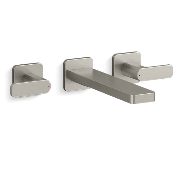 Kohler® T23491-4-BN K-T23491-4 Parallel™ Bath Filler Trim, 10 gpm Flow Rate, 8 in Center, Vibrant® Brushed Nickel, 2 Handles