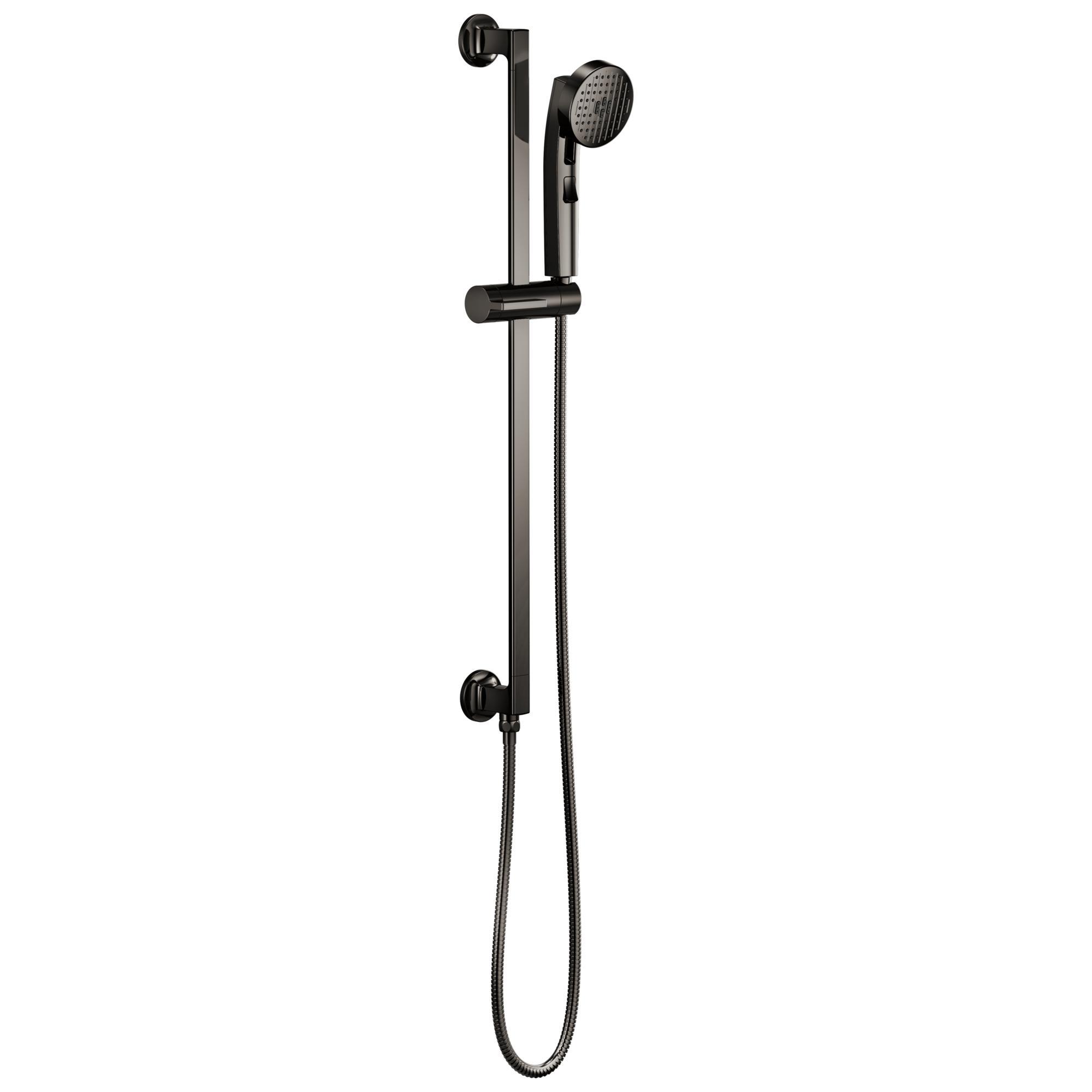 Brizo® 88706-BNX Kintsu™ Multi-Function Hand Shower, 3-7/8 in Dia 4-Setting Shower Head, 1.75 gpm Flow Rate, 60 to 82 in L Hose, Brilliance® Black Onyx, Import