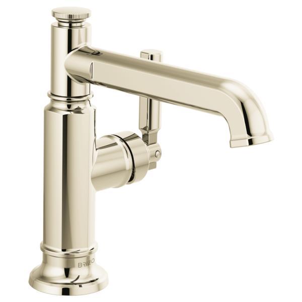 Brizo® 65076LF-PN Invari® Single Handle Lavatory Faucet, 1.5 gpm Flow Rate, 4-3/4 in H Spout, 1 Handles, 1 Faucet Holes, Polished Nickel