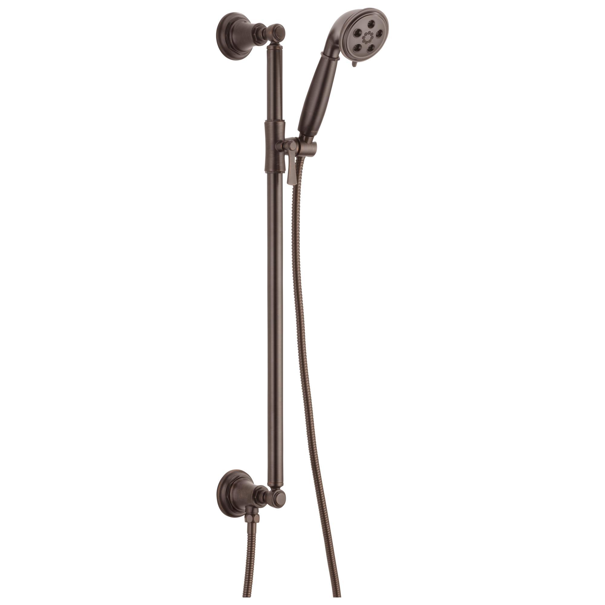 Brizo® 88761-RB Rook™ Hand Shower, 3 in Dia 3 Shower Head, 2 gpm Flow Rate, 60 to 82 in L Hose, 1/2-14 NPSM Connection, Venetian Bronze, Import
