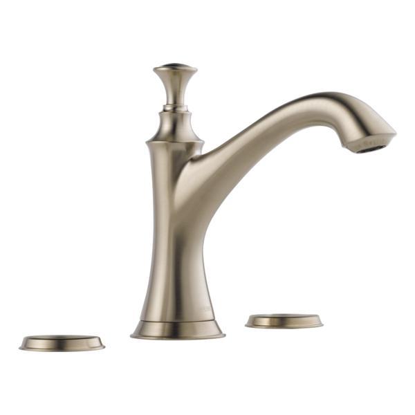 Brizo® 65305LF-BNLHP Baliza® Widespread Lavatory Faucet, Commercial, 1.5 gpm Flow Rate, 4-5/16 in H Spout, 6 to 16 in Center, Brushed Nickel, Pop-Up Drain, Import