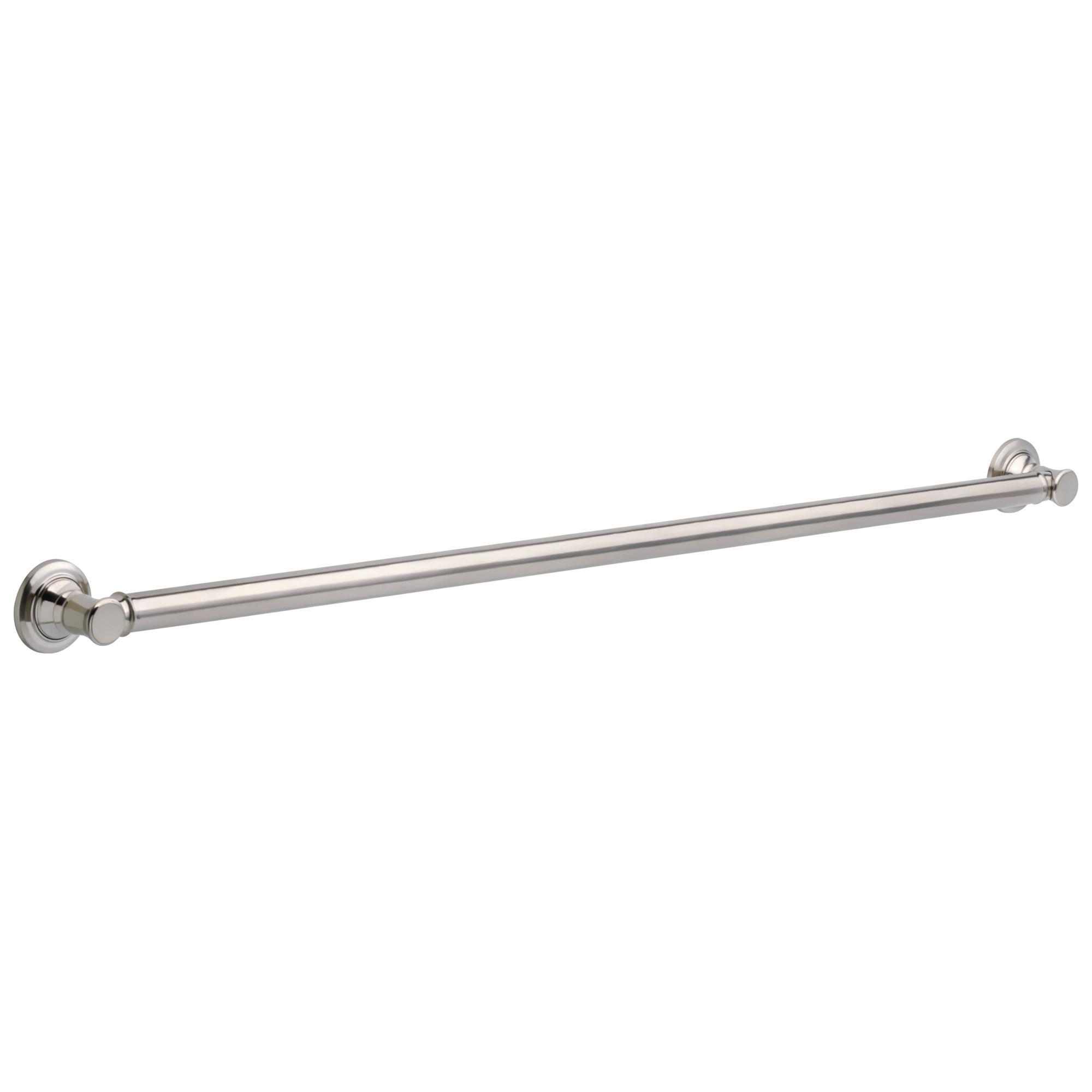 DELTA® 41642-SS Round Traditional Grab Bar, 42 in L x 1-1/4 in Dia, Stainless Steel, Import