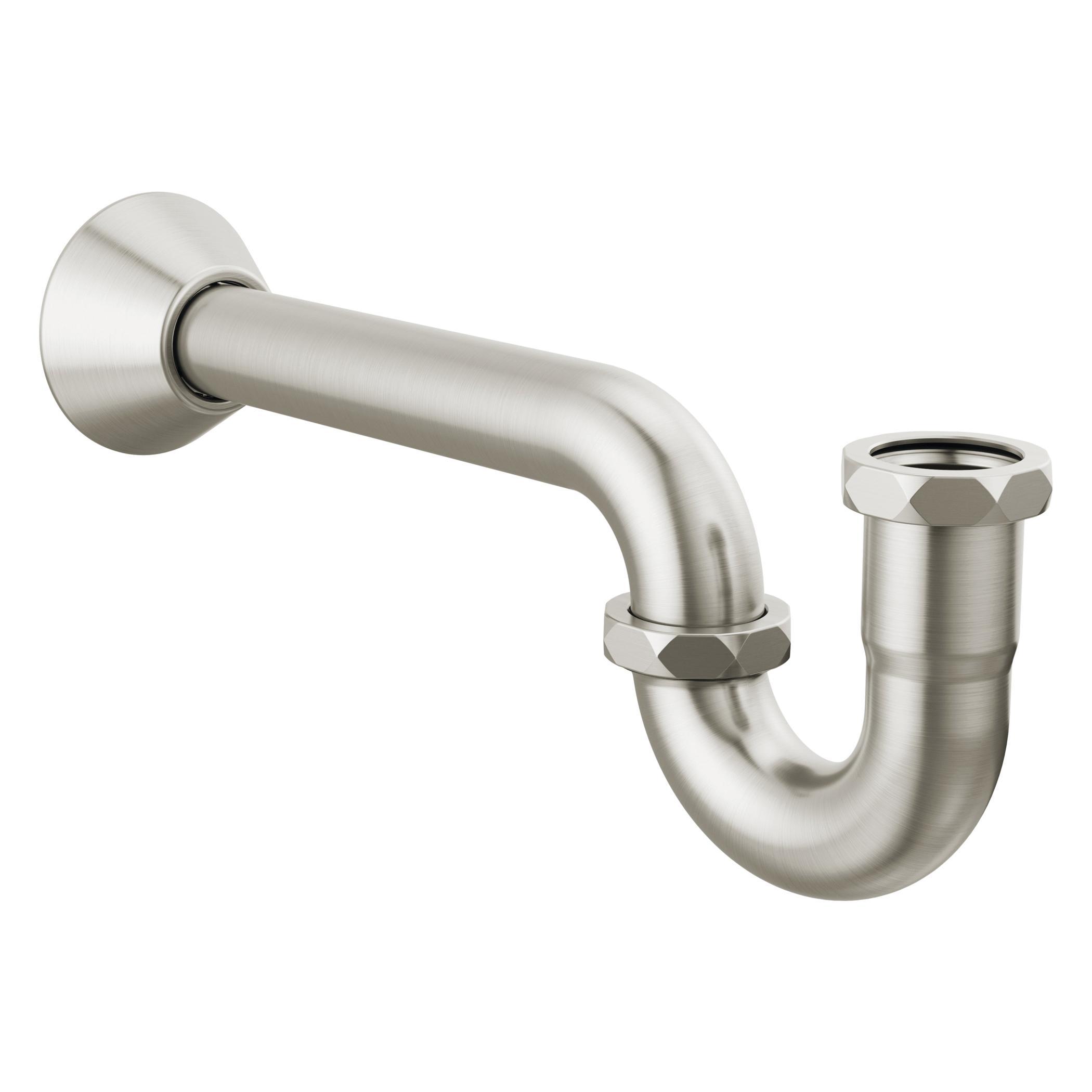 Brizo® BT031141-BN P-Trap With Flange, 1-5/16 in Inlet x 1-1/4 in Outlet, Brass, Import