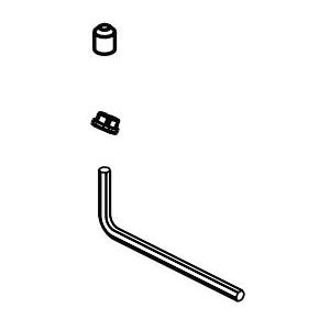 DELTA® RP100376SS Set Screw and Button With Wrench, For Use With Stryke™ 14 Series T4776-FL/T47766-FL Single Helo Spoke Freestanding Tub Filler Trim, Import