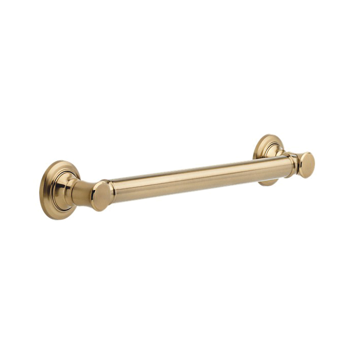 DELTA® 41618-CZ Traditional Decorative Grab Bar, 18 in L x 1-1/4 in Dia, Brilliance® Champagne Bronze, Zinc, Import