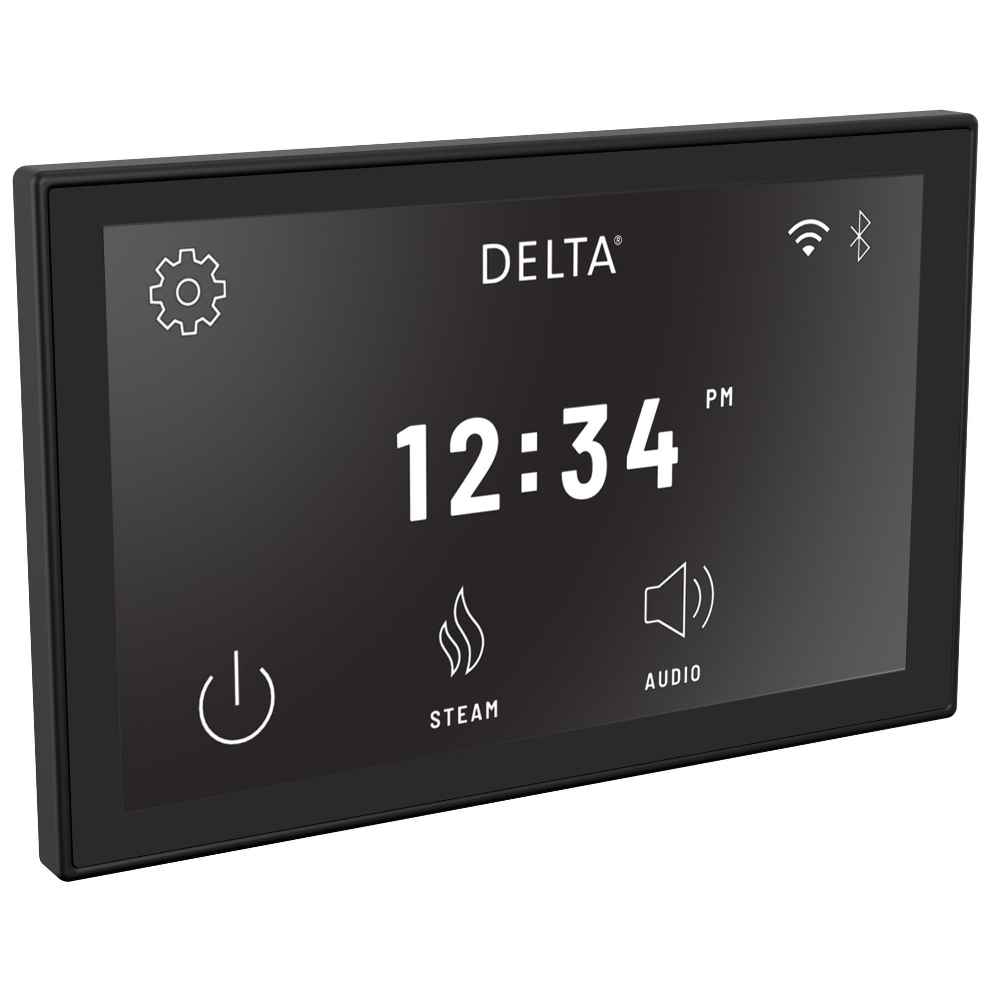 DELTA® 5CN-550L-BL Digital Interface Steam Shower Control, Digital Display, Matte Black, Domestic