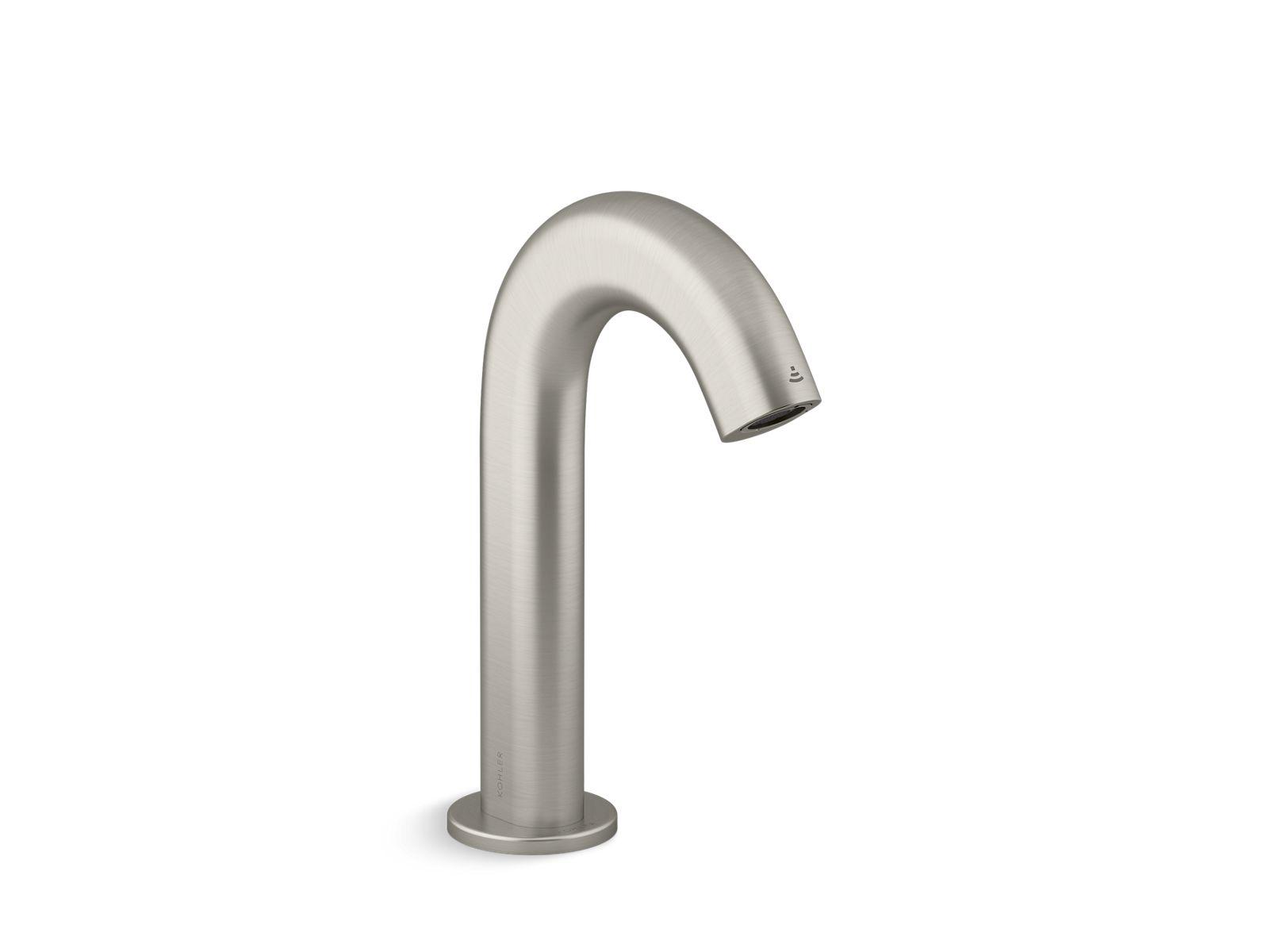 Kohler® 103B76-SANA-BN Oblo® AC Powered Faucet, 0.5 gpm Flow Rate, 6-13/16 in H Spout, 1 Faucet Holes, Vibrant Brushed Nickel, Touchless Function