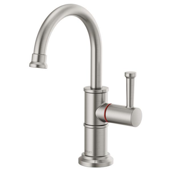 Brizo® 61325LF-H-SS Artesso® Instant Hot Faucet, 1 gpm at 60 psi Flow Rate, Stainless Steel, 1 Handle, Import