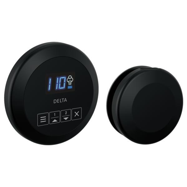 DELTA® 5CH-250R-BL Round Steam Shower Control, Digital Display, Matte Black, Domestic