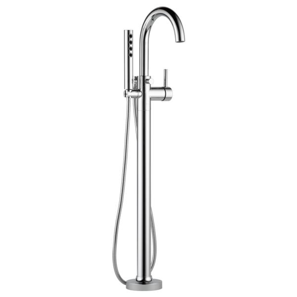 Brizo® T70175-PC Odin™ Jason Wu Free Standing Tub Filler Trim, 2 gpm Flow Rate, Polished Chrome, 1 Handles, Domestic