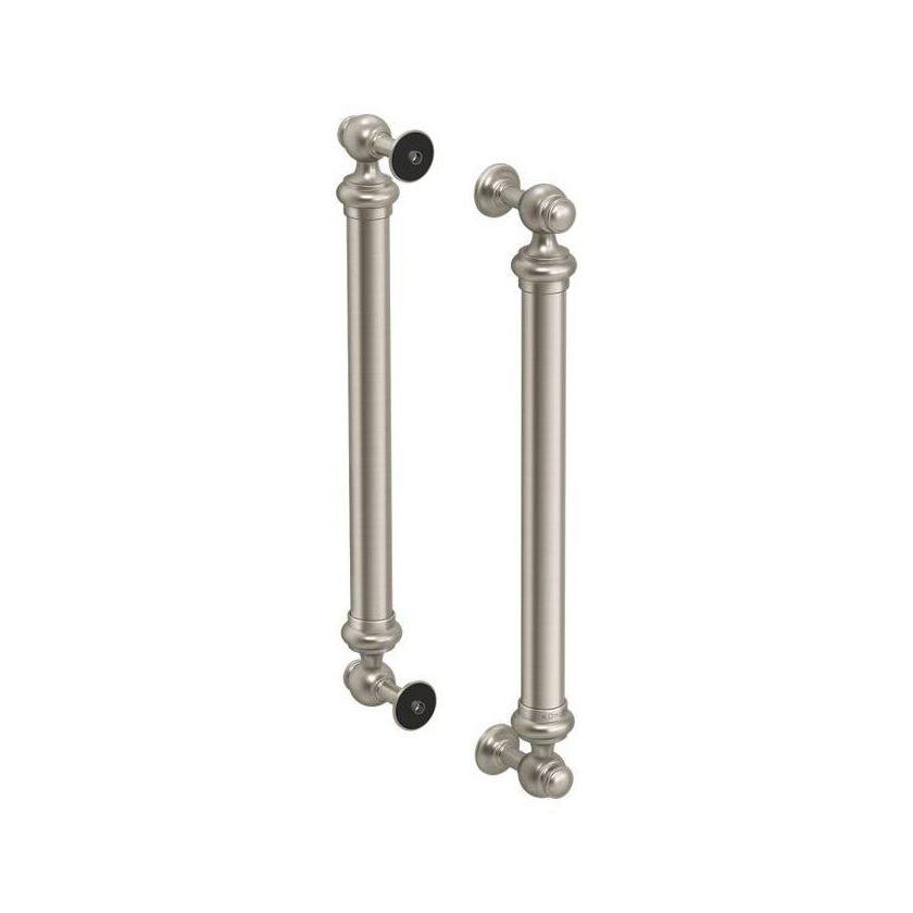 Kohler® 701728-BN 701728 Artifacts® Victorian Inspired Design Door Handle, 16-3/8 in L 2-7/8 in W 1-5/8 in H, Stainless Steel/Zinc/Plastic, Vibrant Brushed Nickel
