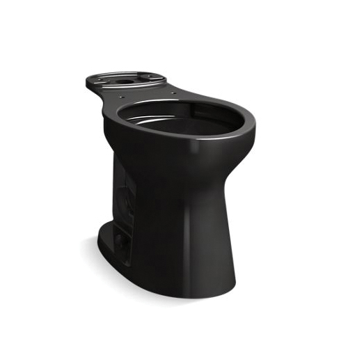 Kohler® 31588-7 Cimarron® Chair Height Toilet Bowl, Black, Elongated Shape, 12 in Rough-In, 2-1/8 in Trapway