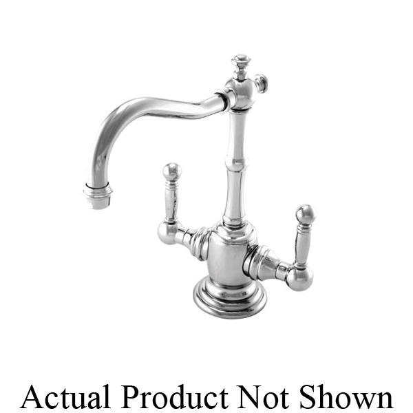 Newport Brass® 108/15S Model 108 Chesterfield Hot and Cold Water Dispenser Faucet, 1 gpm Flow Rate, Fixed Spout, PVD Satin Nickel, 2 Handles