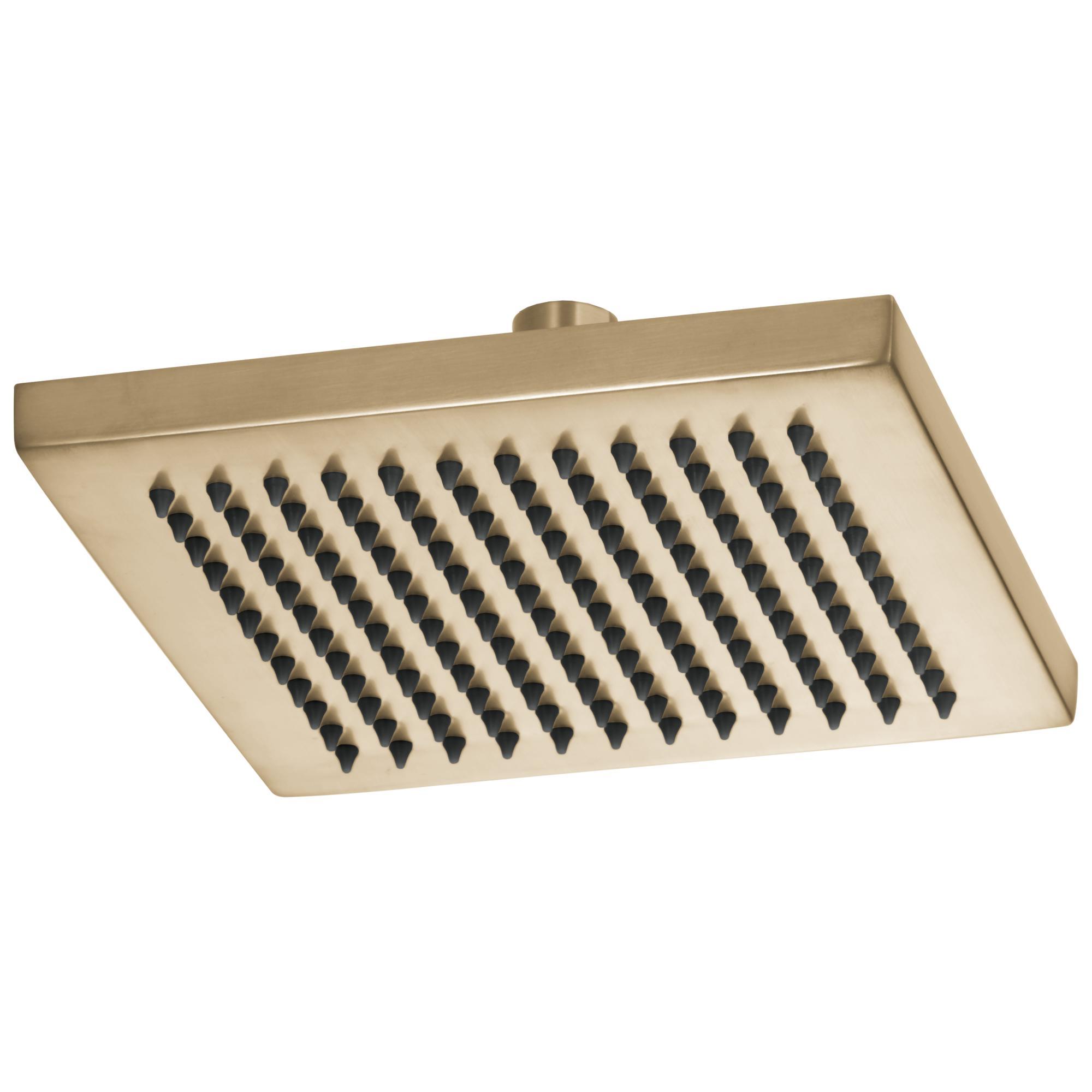 Brizo® 83341-GL-2.5 ESSENTIAL™ Linear Raincan Universal Showerhead, 2.5 gpm Max Flow, 1 Sprays, 7-11/16 in L x 7-11/16 in W x 2-3/4 in H Head, Import