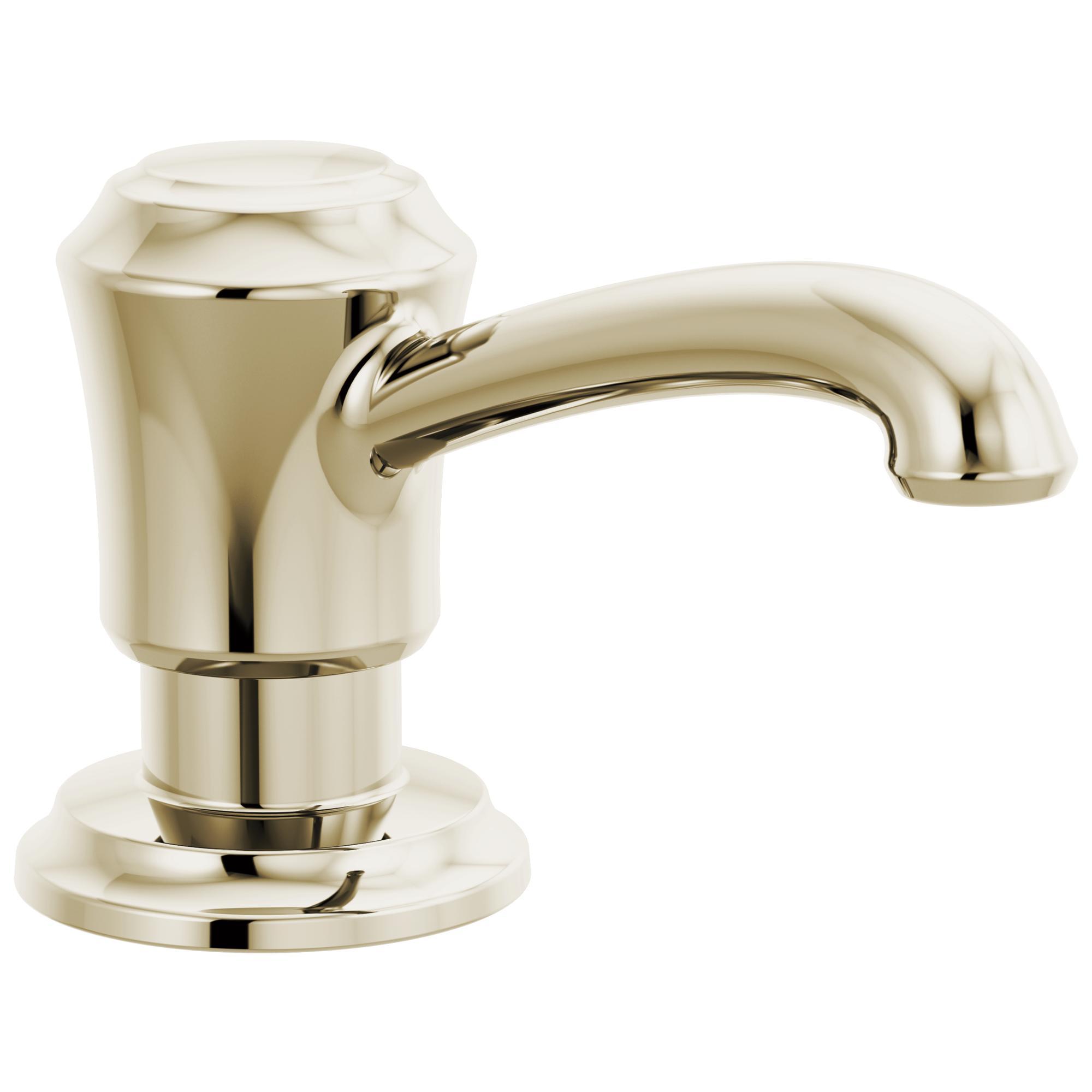 DELTA® RP100735PNPR Soap Dispenser, 13 oz Capacity, 2.88 in OAL, Deck Mounting, Import