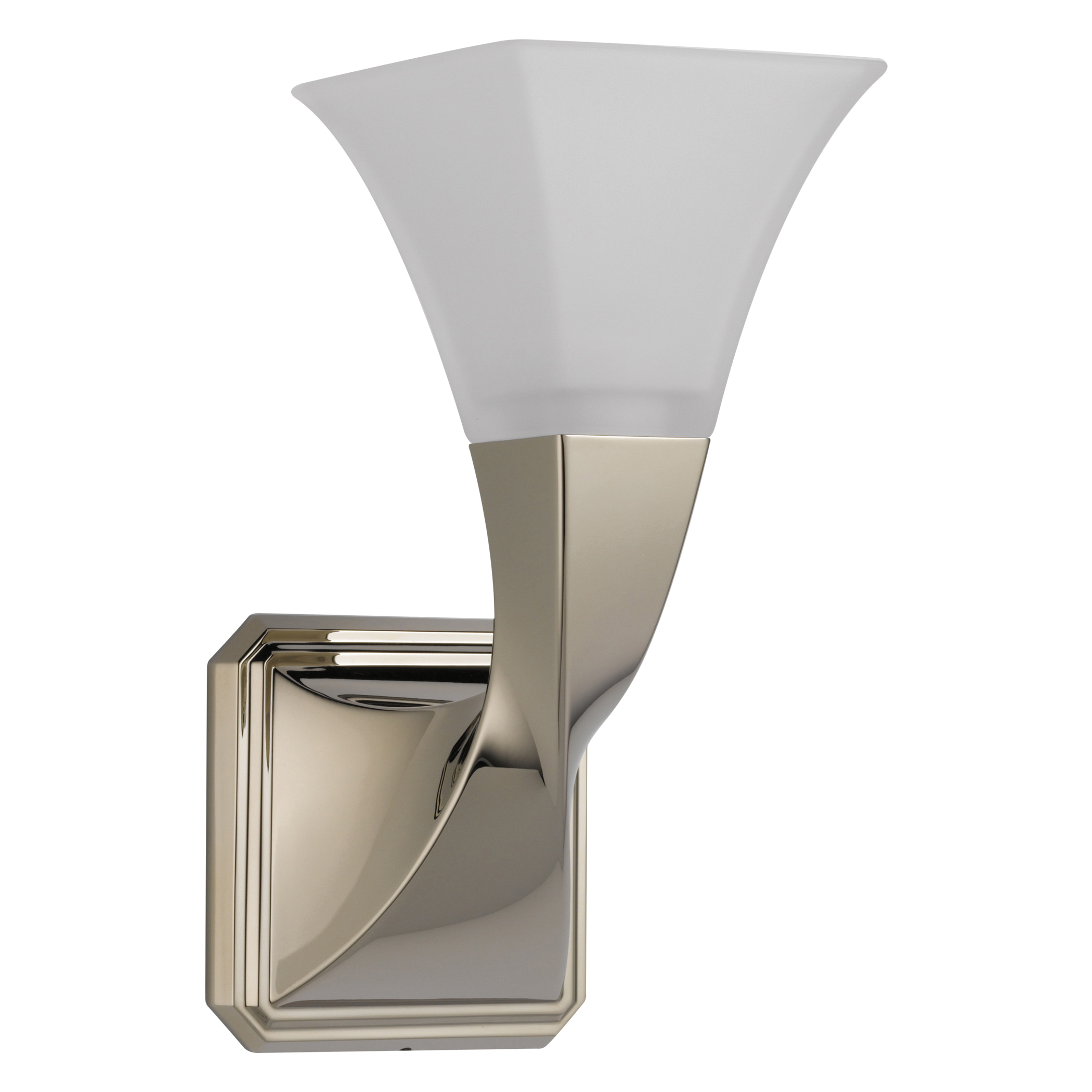 Brizo® 697030-PN Virage® Transitional Single Sconce Light, 120 VAC, Polished Nickel Housing, 1 Lamp, Import