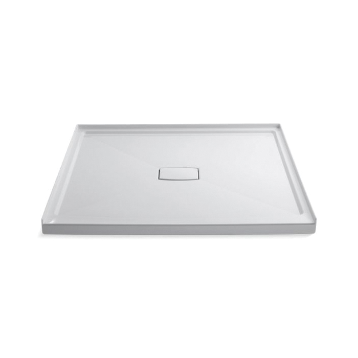 Kohler® 9395-0 Archer® Single Threshold Shower Receptor, White, Center Drain, 60 in L x 60 in W x 3-15/16 in D