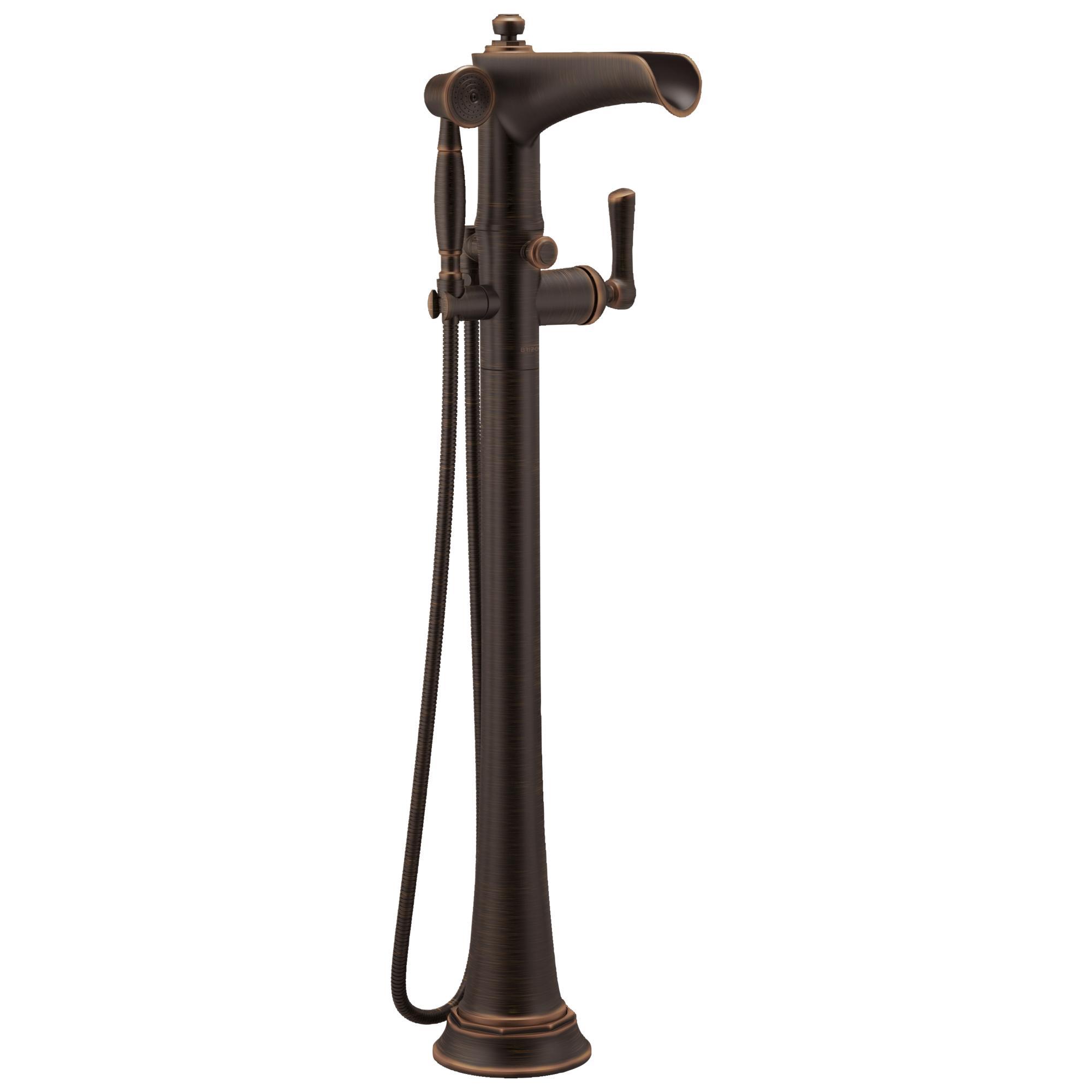 Brizo® T70161-RB Free Standing Tub Filler Trim, Rook™, 2 gpm Flow Rate, Venetian Bronze, 1 Handles, Domestic, Commercial