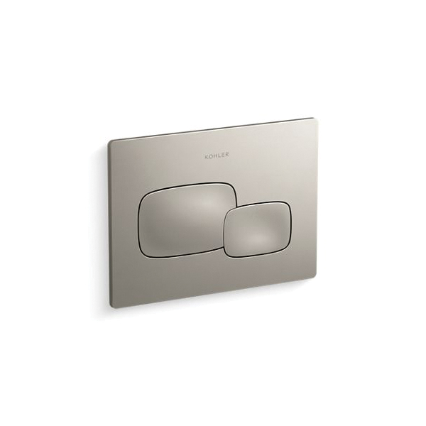Kohler® 5413-BN Cue™ Flush Actuator Plate, For Use With K-18829-NA 2 x 4 in In-Wall Tank and Carrier System, Vibrant® Brushed Nickel