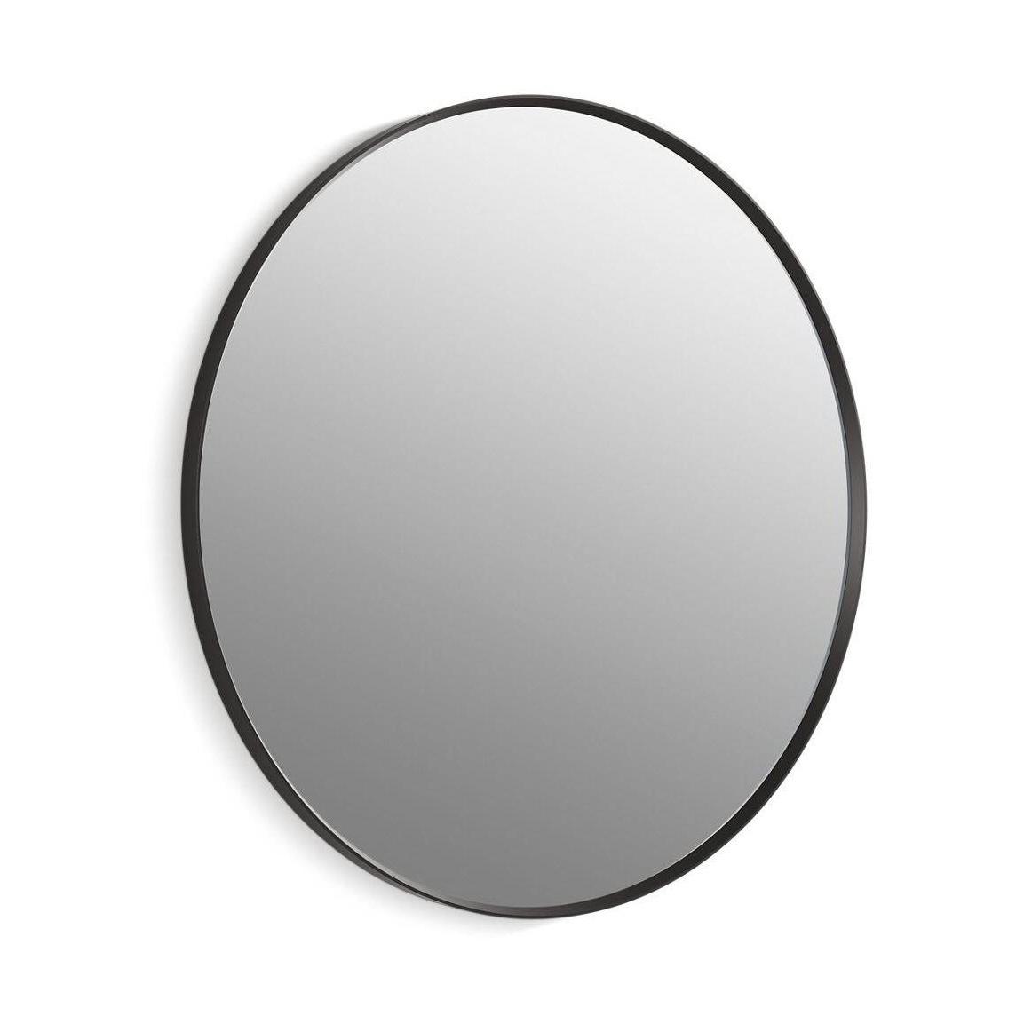Kohler® 31369-BLL 31369 Essential Wall Mount Bathroom Mirror, Round Shape, 1.37 in L 36 in W, Matte Black