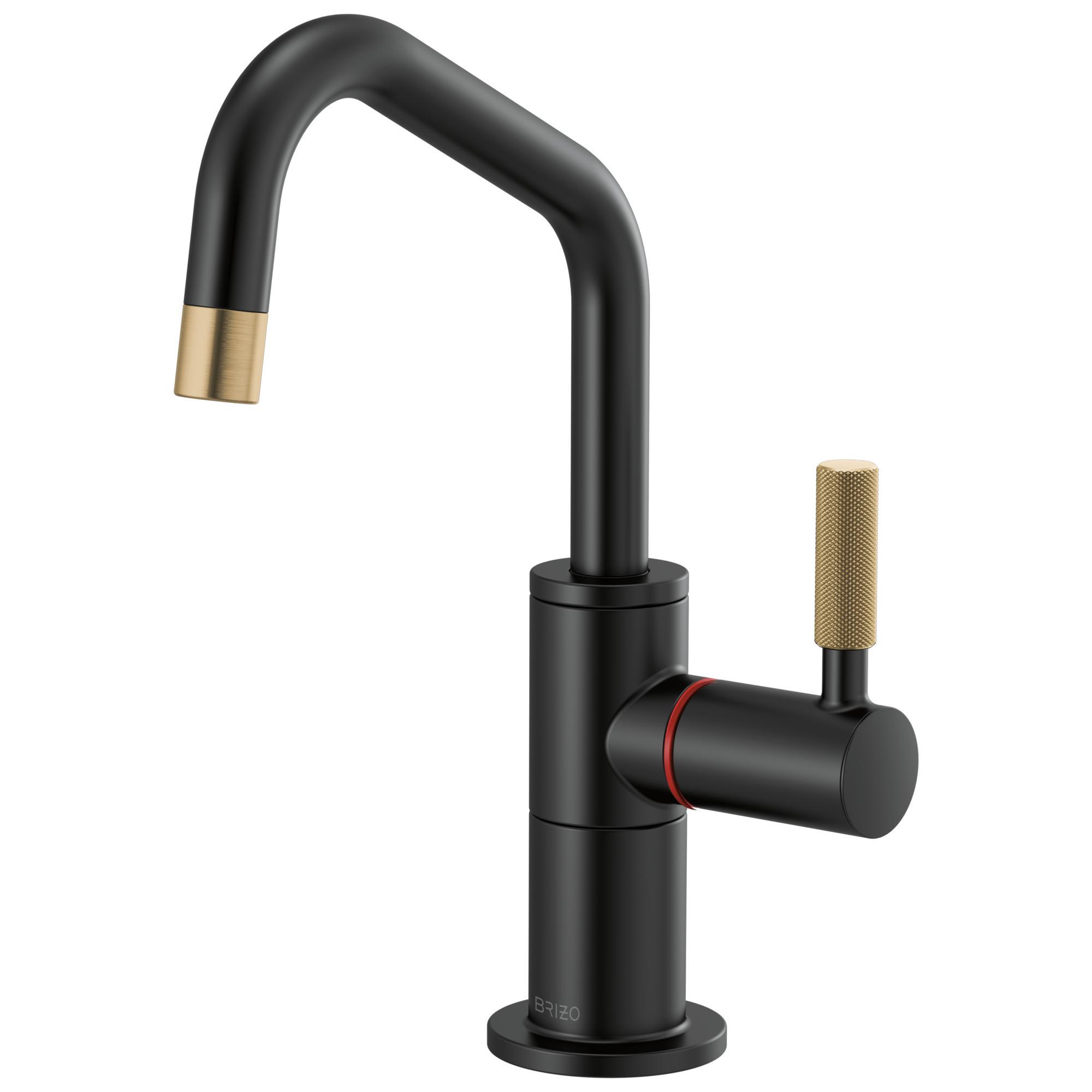 Brizo® 61363LF-H-BLGL Litze® Instant Hot Faucet, 1 gpm at 60 psi Flow Rate, Luxe Gold/Matte Black, 1 Handle, Import