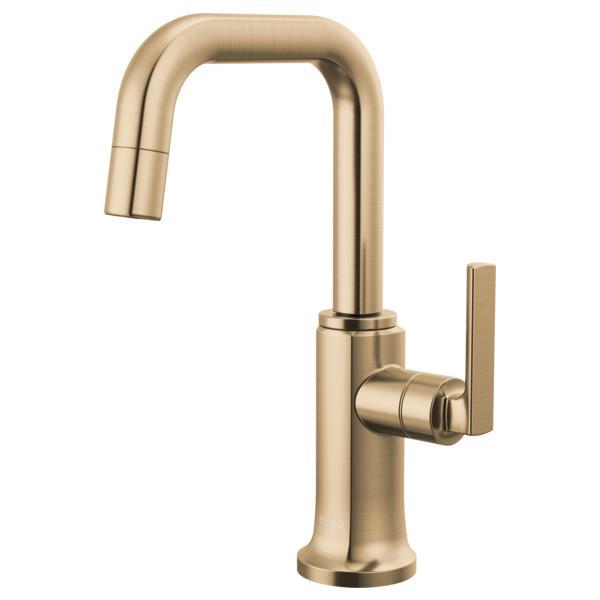 Brizo® 61307LF-C-GL-L Kintsu® Integrated Faucet with Arc Spout, 1.5 gpm Flow Rate, Luxe Gold, 1 Handles