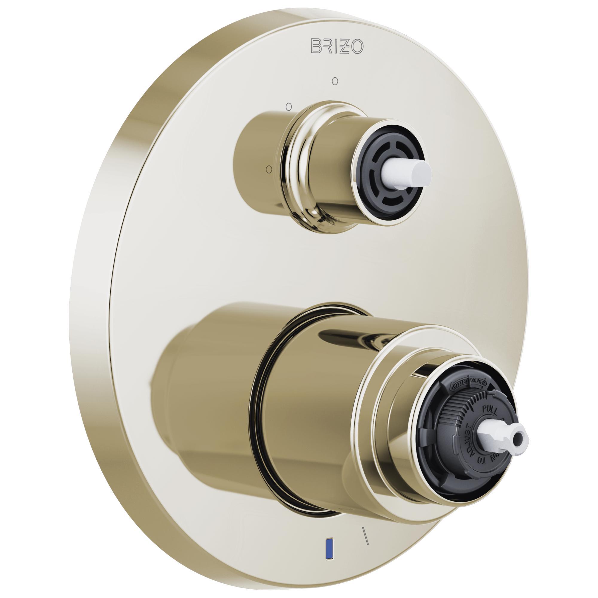 Brizo® T75P535-PNLHP Pressure Balance Valve With Integrated 3-Function Diverter Trim, 5 gpm Valve, Polished Nickel