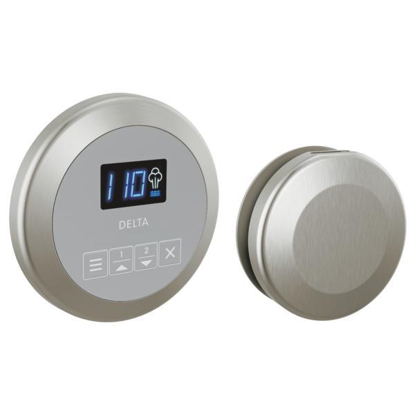 DELTA® 5CH-250R-SS-PR Round Steam Shower Control, Digital Display, Lumicoat Stainless, Domestic