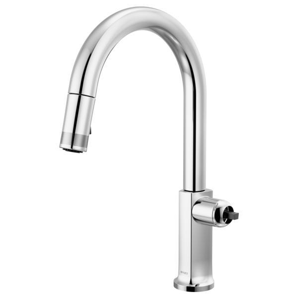 Brizo® 63006LF-PCLHP-L Kintsu® Single Handle Faucet with Arc Spout, 1.8 gpm Flow Rate, Chrome, 1 Faucet Holes