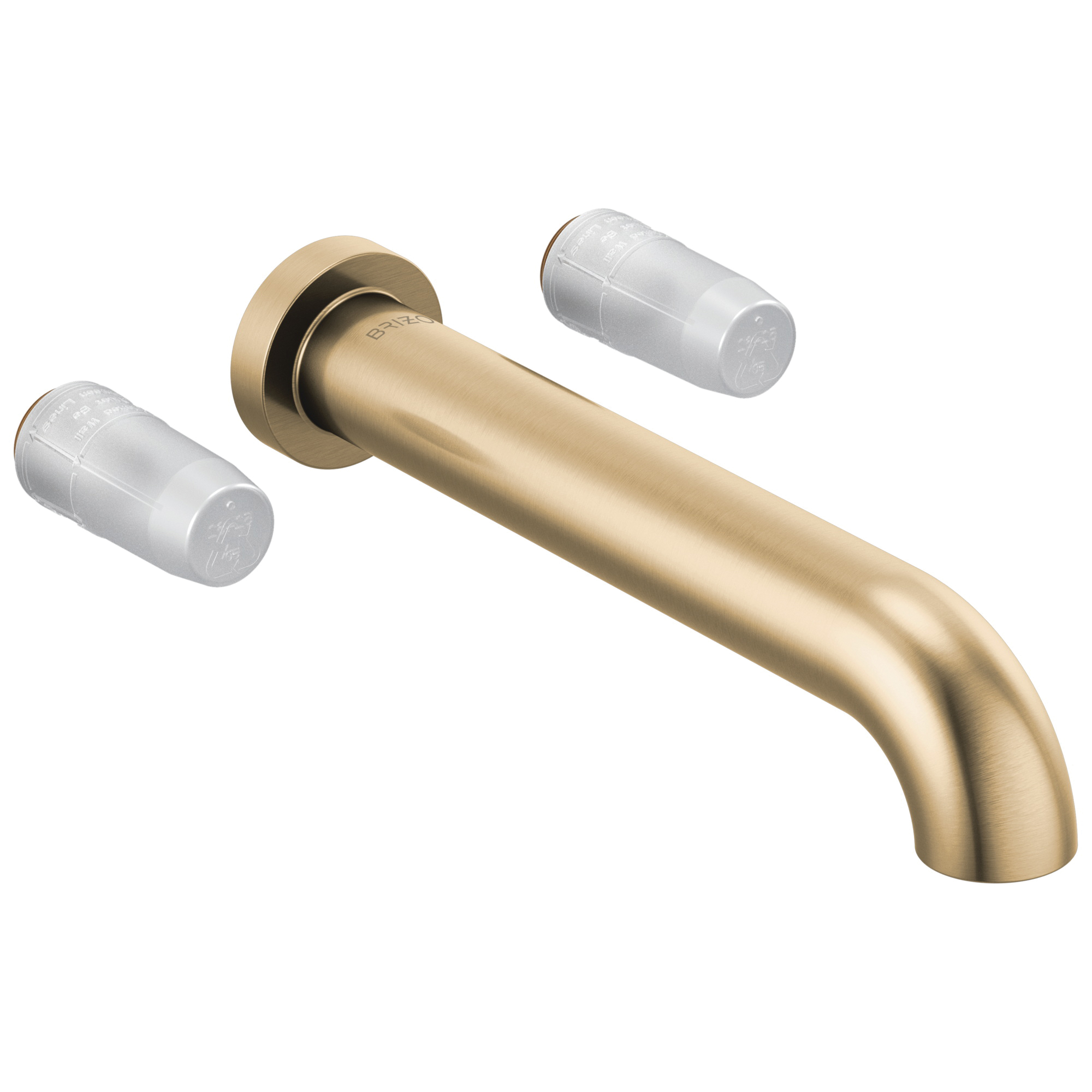 Brizo® T70435-GLLHP Litze® Tub Filler, 9.3 gpm Flow Rate, 8 in Center, Luxe Gold, Domestic, Commercial/Residential