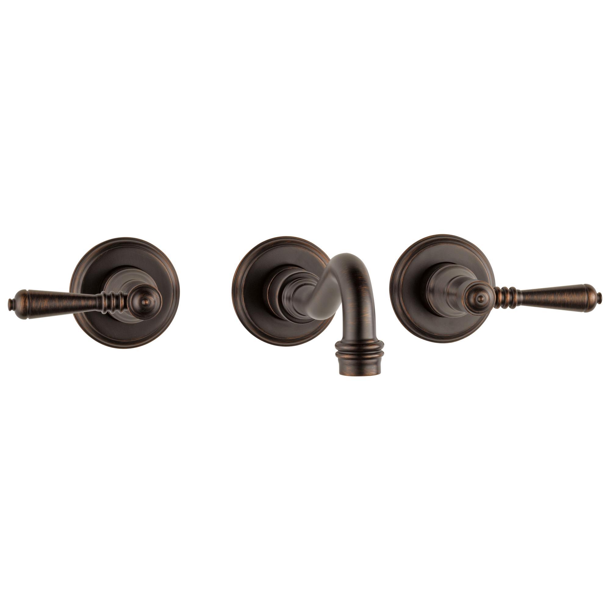 Brizo® 65836LF-RB Lavatory Faucet, Tresa®, 1.5 gpm, 8 in Center, Venetian Bronze, 2 Handles, Grid Strainer Drain, Function: Traditional, Commercial