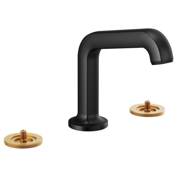 Brizo® 65307LF-BLLHP Kintsu® Less Handle Widespread Lavatory Faucet, 1.5 gpm Flow Rate, 4-1/4 in H Spout, 6 to 16 in Center, Matte Black, Import